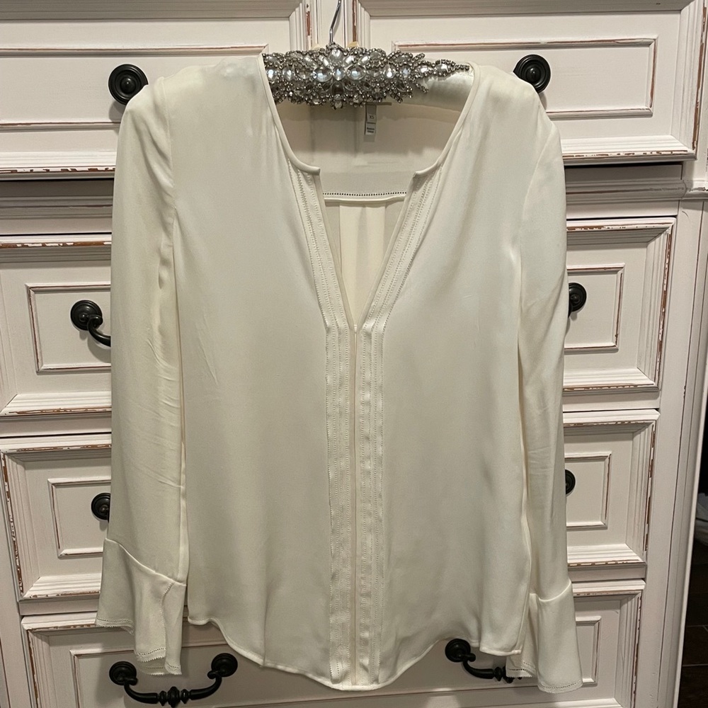 Joie off white silk top
